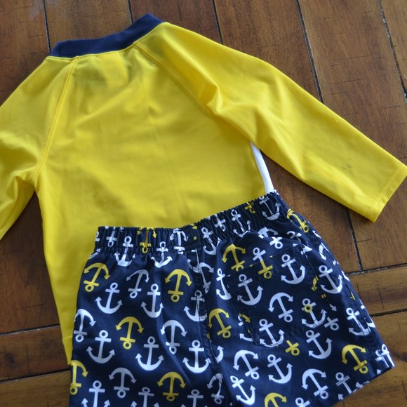 Swim trunks and rashguard set - Picture 3 of 5